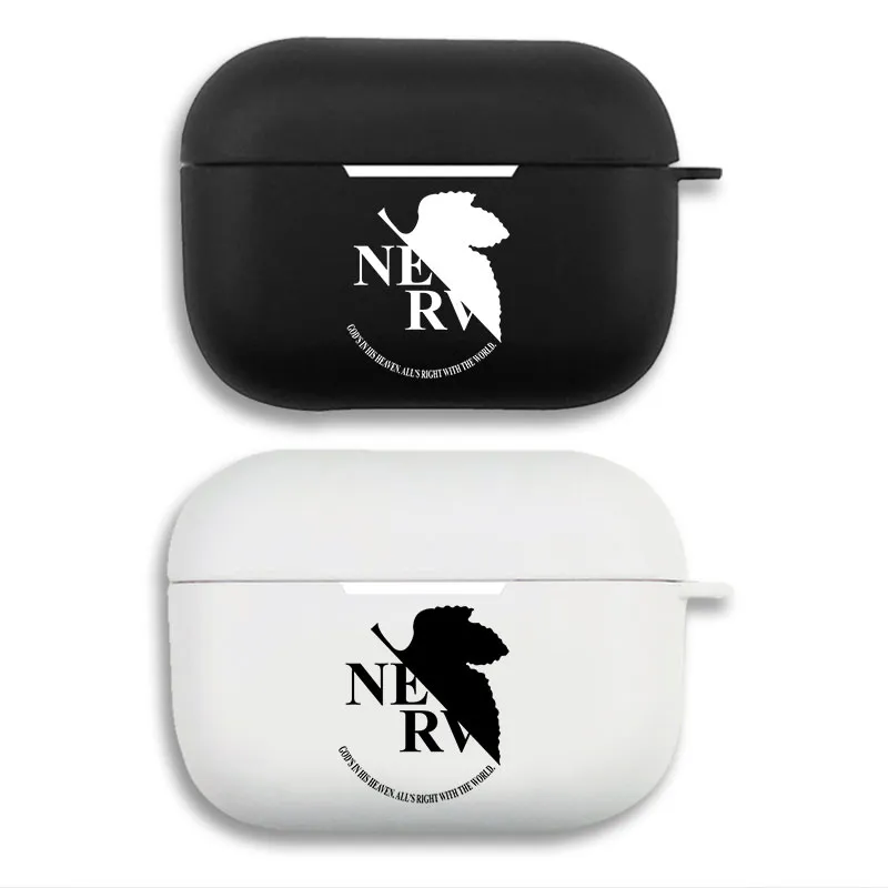 EVA Anime NERV Logo — Anime Mecha Sci-Fi Graphic Matte Silicone AirPods Pro Case