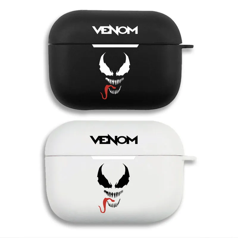 Hero Comic Venom Face — Spider-Man Villain Comic Graphic Matte Silicone AirPods Pro Case