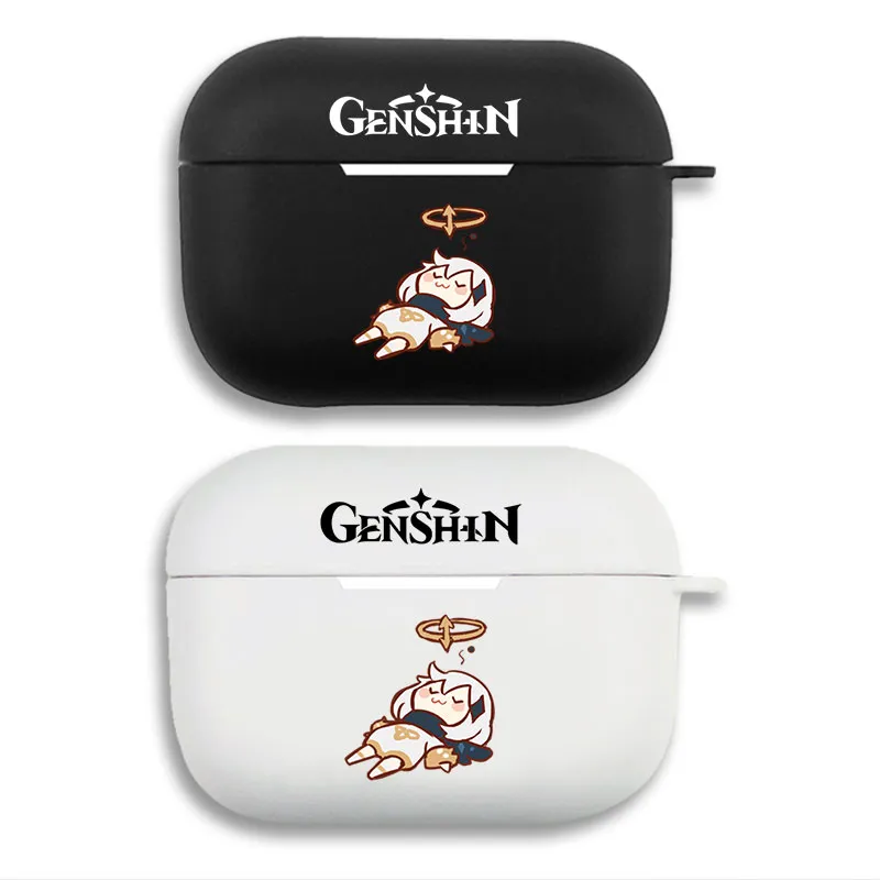 Original God — Cute Paimon Sleeping Meme Graphic Matte Silicone AirPods Case