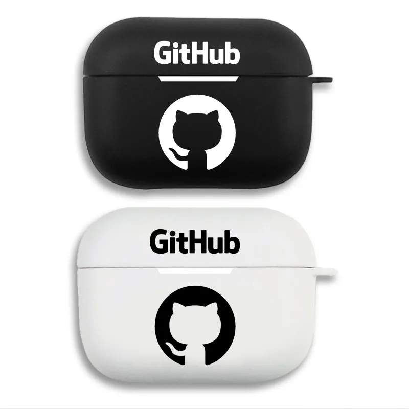 GitHub — Octocat Developer Logo Graphic Print Matte Silicone AirPods Case