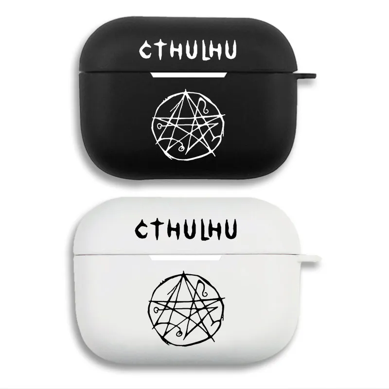 Cthulhu Mythos Elder Sign Occult Matte Silicone AirPods Case