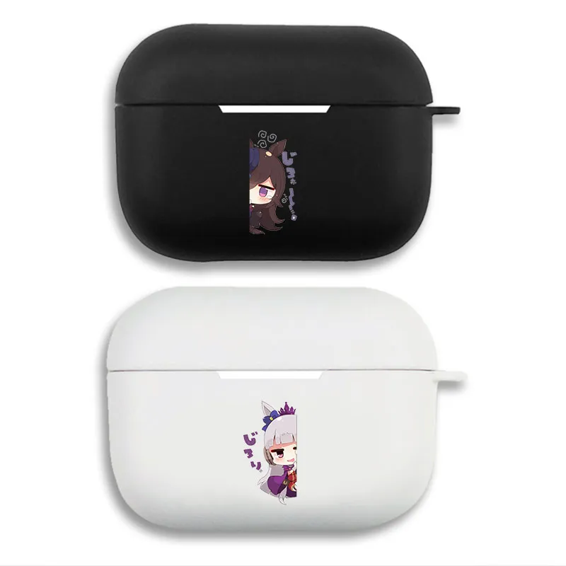 Original God Hu Tao & Ayaka Cute Peek Matte Silicone AirPods Case
