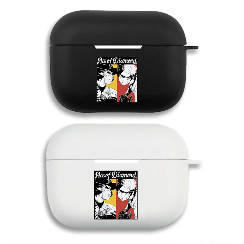 Ace of Diamond Sawamura and Miyuki Anime Graphic Matte Silicone AirPods Case