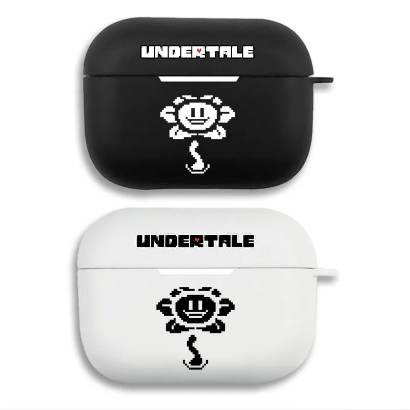 Undertale Flowey Pixel Art Matte Silicone AirPods Case