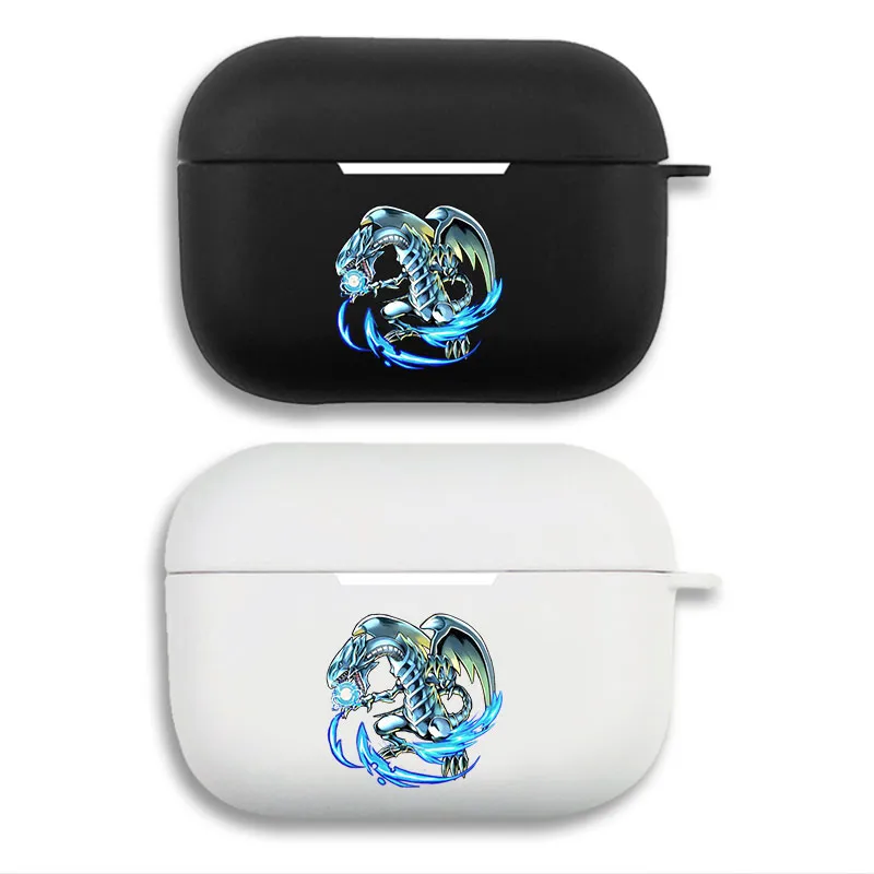 Yu-Gi-Oh Blue-Eyes White Dragon Anime - Matte Graphic Printed Silicone AirPods Pro Case