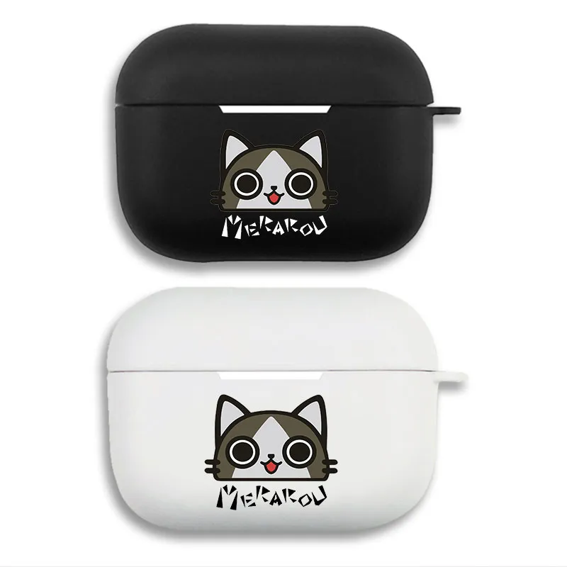 Mekakucity Actors Kagerou Project Cute Cat Mascot - Matte Graphic Printed Silicone AirPods Pro Case