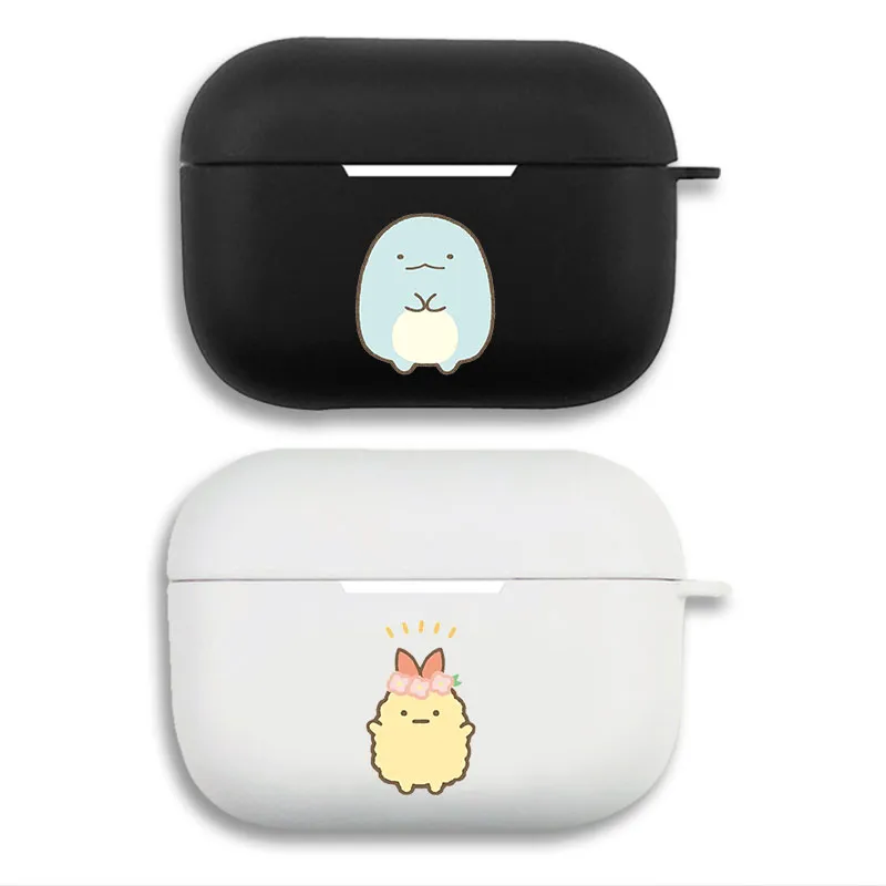 Sumikko Gurashi Tokage and Ebifurai no Shippo Cute - Matte Graphic Printed Silicone AirPods Pro Case
