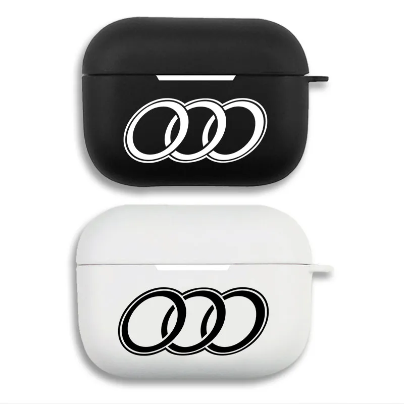 Audi Car Logo Emblem - Matte Graphic Printed Silicone AirPods Pro Case