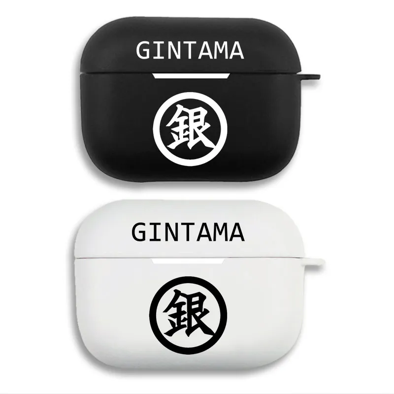 Samurai Parody Sakata Gintoki Gin Kanji - Matte Graphic Printed Silicone AirPods Pro Case