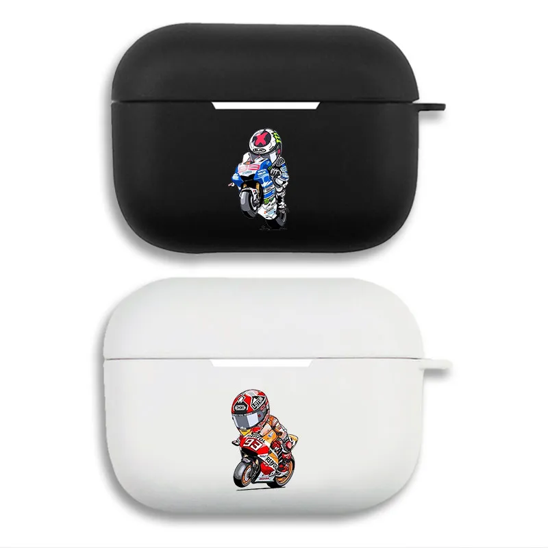 Marc Marquez MotoGP 93 Cartoon - Matte Graphic Printed Silicone AirPods Pro Case