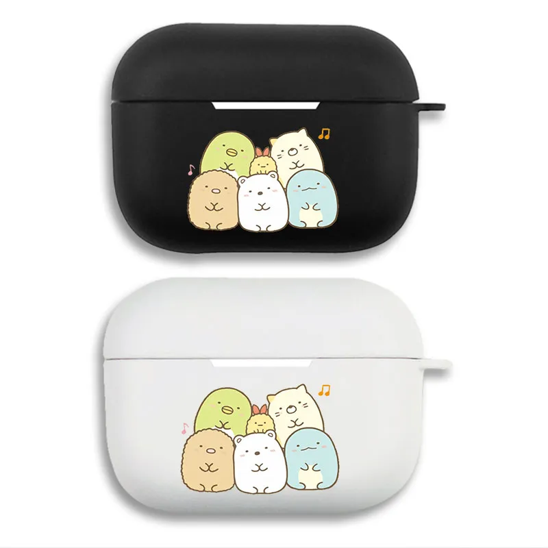 Sumikko Gurashi Cute Group Characters Matte Silicone AirPods Case