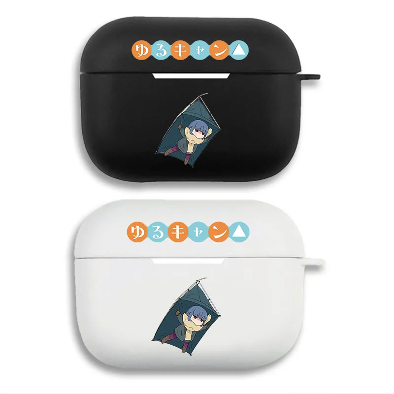 Laid-Back Camp Shima Rin Tent Chibi Matte Silicone AirPods Case