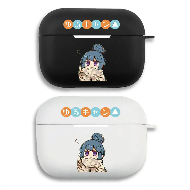 Laid-Back Camp Shima Rin Chibi Matte Silicone AirPods Case