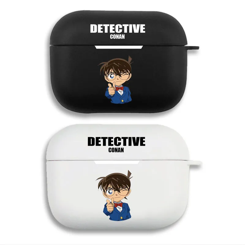 DAlien Visitorective Conan Edogawa - Cute Chibi Anime Boy Glasses Matte AirPods Case