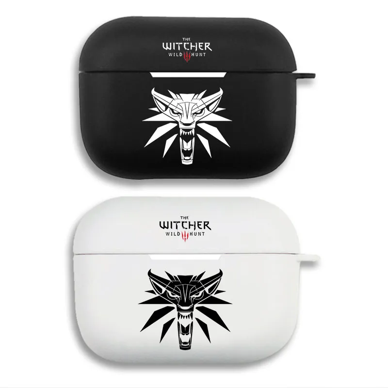 The Witcher 3 Wild Hunt - White Wolf Medallion Logo Matte AirPods Case