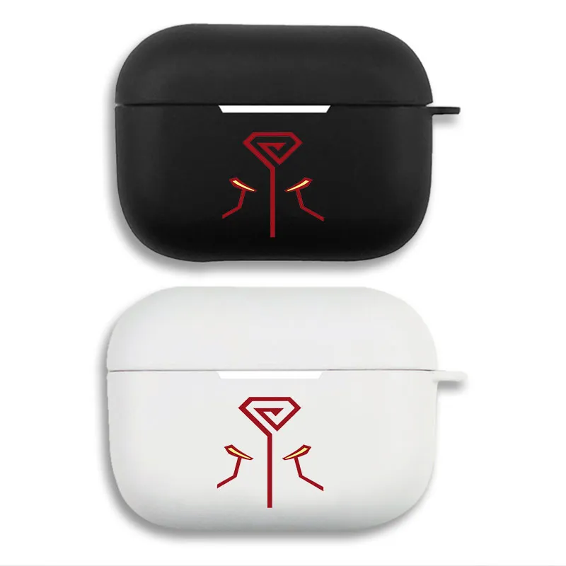 Original God Fatui Harbinger Symbol - Red Graphic Matte Silicone AirPods Case