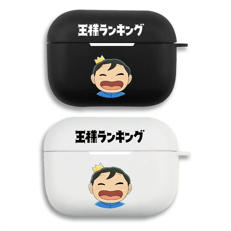 Ranking of Kings — Cute Bojji Crown Laughing Face Graphic Matte Silicone AirPods Case