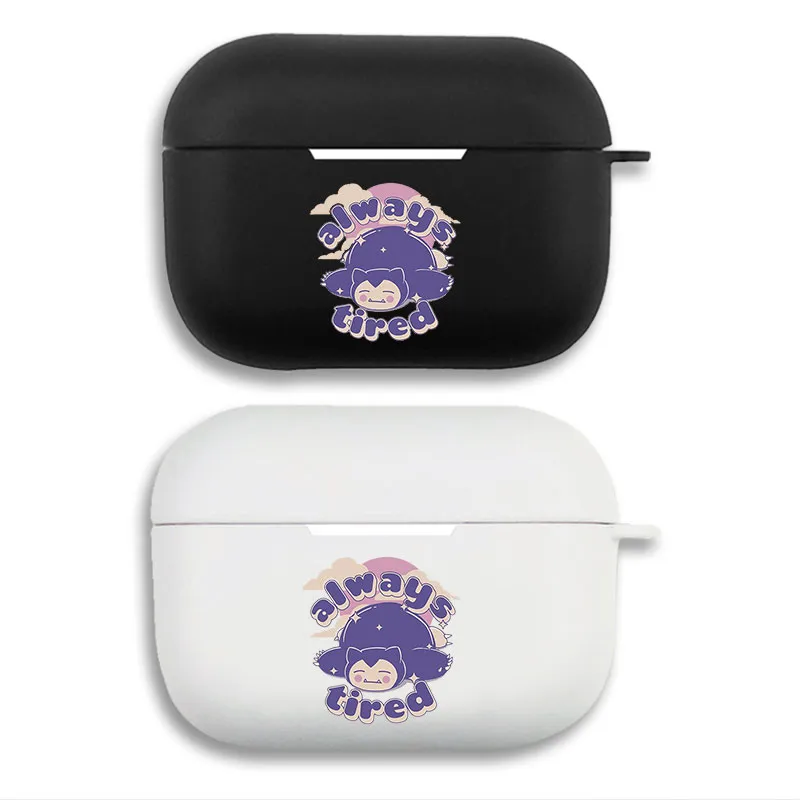 Creature Collection — Cute Kawaii Chibi Snorlax Always Tired Graphic Print Matte Silicone AirPods Case