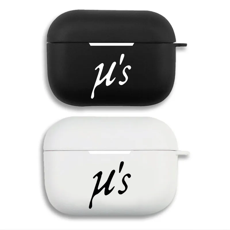 Love Live! — μ's Idol Group Logo Typography Print Matte Silicone AirPods Case