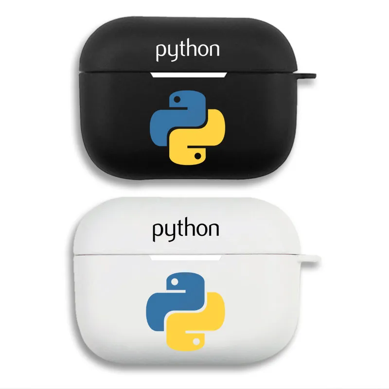 Python Programming — Coding Developer Geek Tech Logo Print Matte Silicone AirPods Case