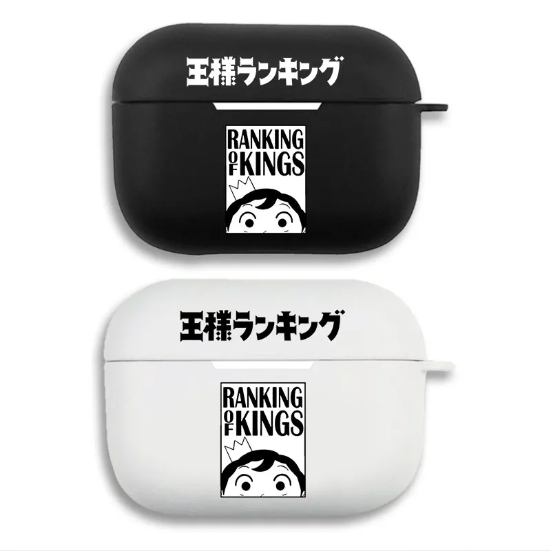 Ranking of Kings — Cute Bojji Crown Logo Typography Print Matte Silicone AirPods Case