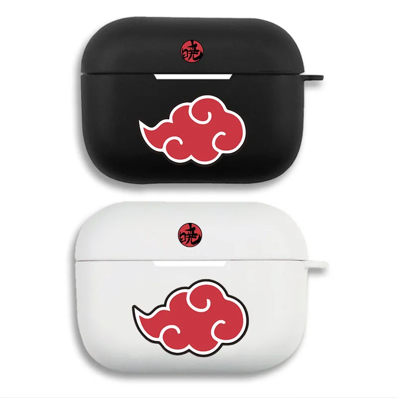 Ninja Anime  — Akatsuki Red Cloud Logo Symbol Print Matte Silicone AirPods Case