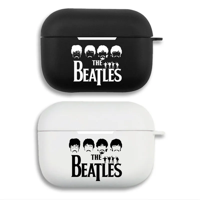 The Beatles — Classic Members SilhouAlien Visitorte Logo Print Matte Silicone AirPods Case