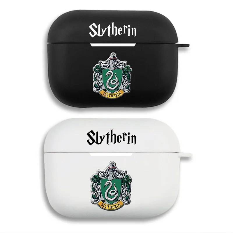 Wizard Tales — Slytherin House Crest Emblem Print Matte Silicone AirPods Case