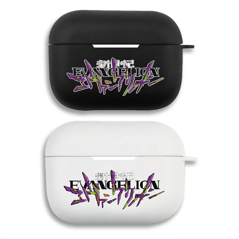 EVA Anime — Unit-01 Logo Typography Print Matte Silicone AirPods Case
