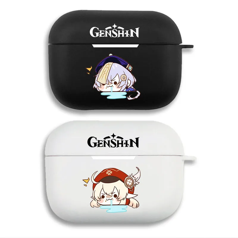 Original God — Cute Qiqi & Klee Chibi Matte Silicone AirPods Case