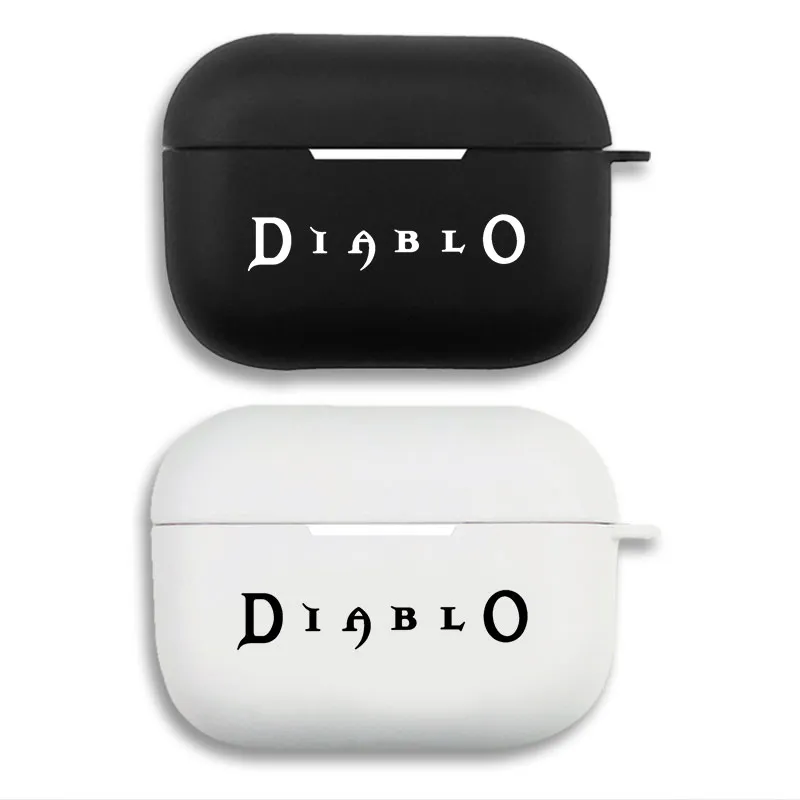 Diablo Game Logo Minimalist Font AirPods Case