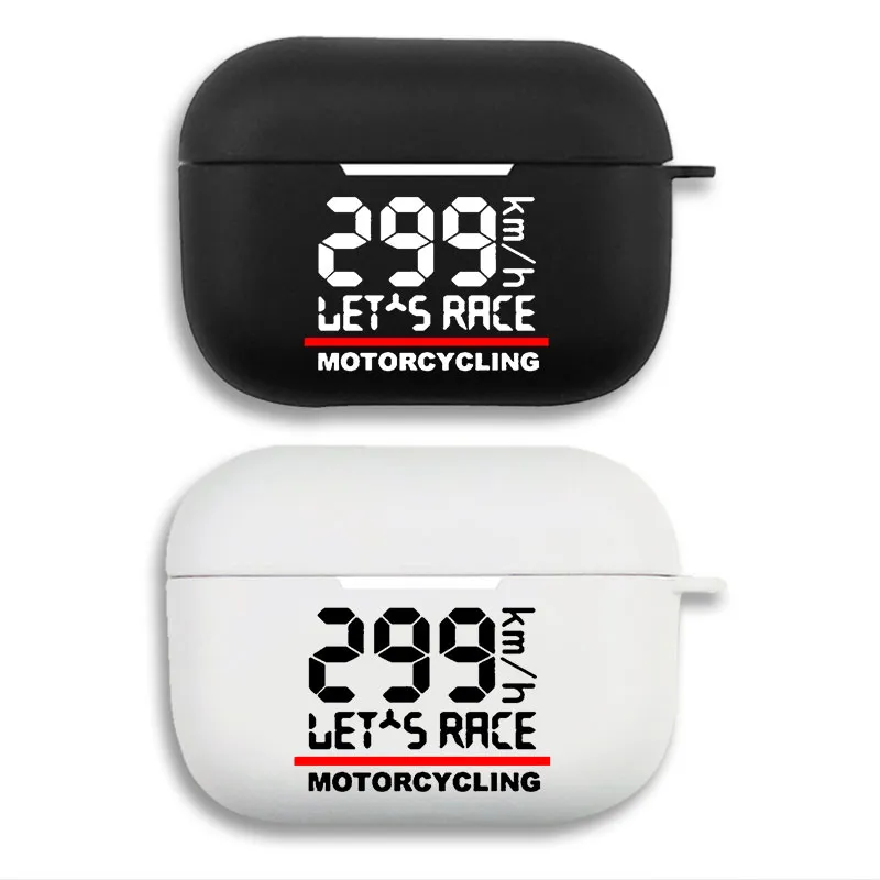 299km/h LAlien Visitor's Race Motorcycling Graphic Matte Silicone AirPods Case