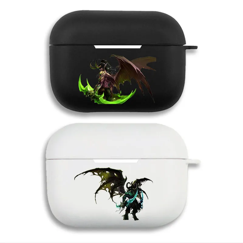World of Warcraft Illidan Stormrage Graphic Matte Silicone AirPods Case
