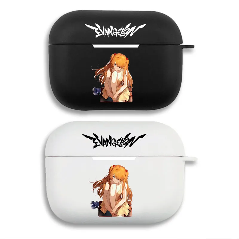 EVA Anime Asuka Langley Sitting Anime Print Matte Silicone AirPods Case