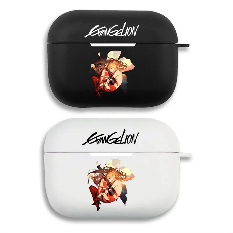 EVA Anime Asuka Langley Graphic Print Matte Silicone AirPods Case