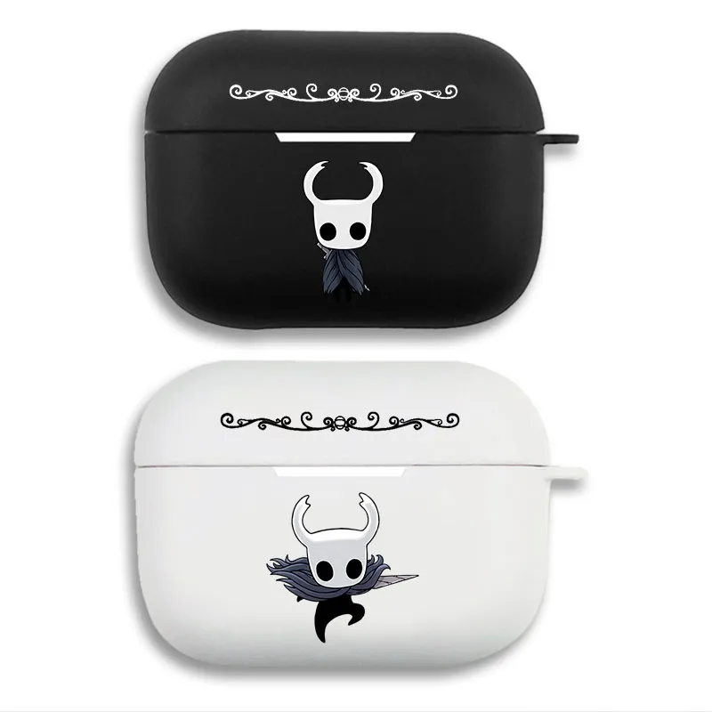 Hollow Knight — Ghost & Little Knight Logo Matte AirPods Case