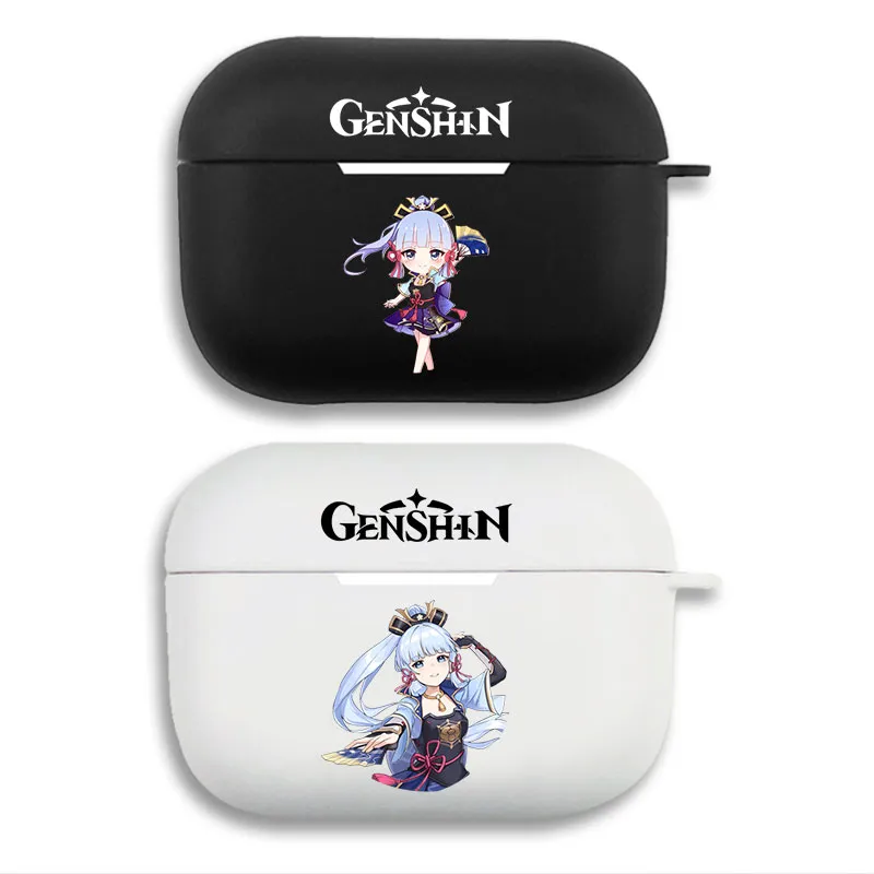Original God Kamisato Ayaka — Cute Chibi Matte Graphic Print Silicone AirPods Case