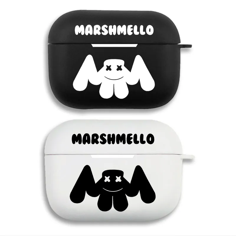 Marshmello DJ Logo Graphic — Matte Print Silicone AirPods Case