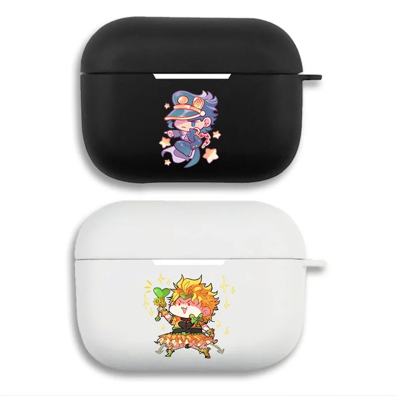 JOJO Anime Jotaro and Dio — Chibi Matte Graphic Print Silicone AirPods Case