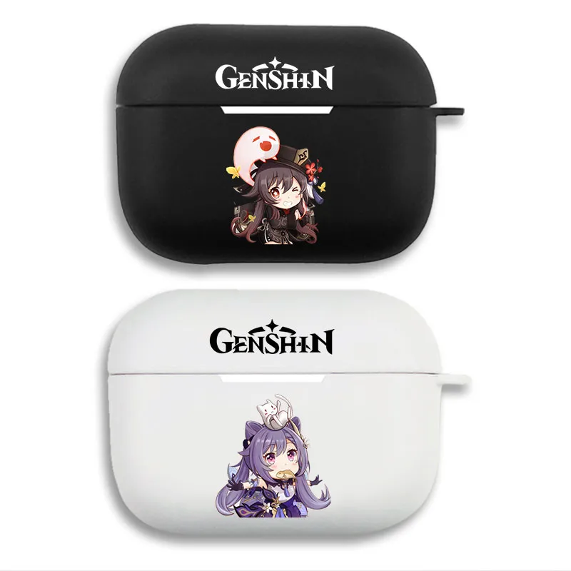 Original God Hu Tao Keqing Cute Chibi Ghost Cat AirPods Case