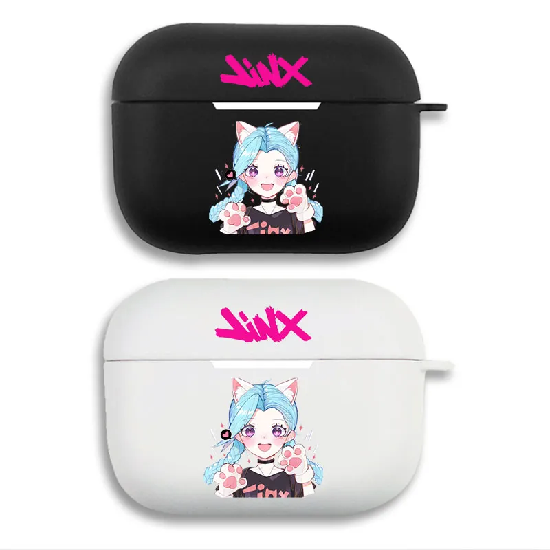League of Legends Jinx Cute Chibi Cat Ear Anime AirPods Case