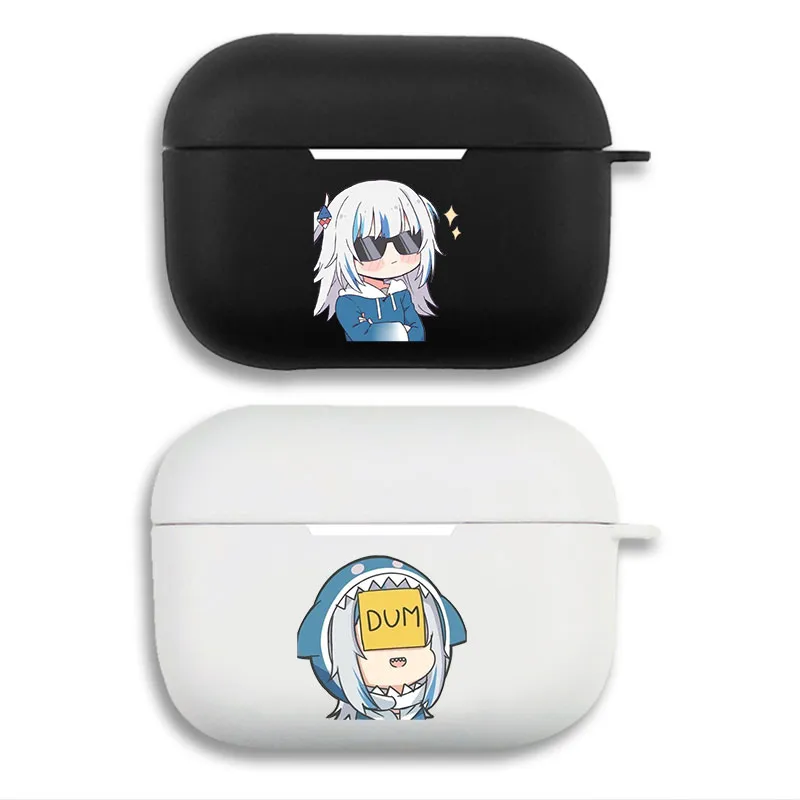 Gawr Gura — Cute Sunglasses & Dum Sticky Note Graphic AirPods Pro Case