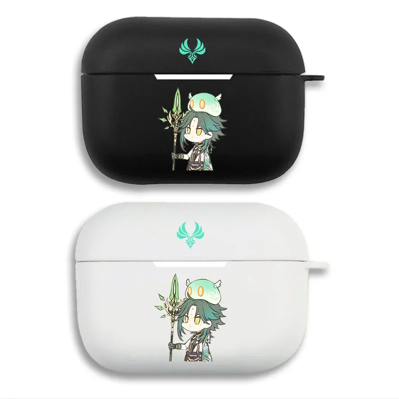 Original God Xiao Chibi AirPods Case — Cute Anime Soft Silicone Game Protective Cover