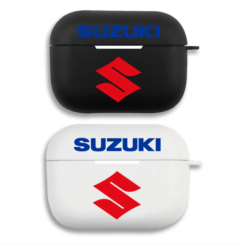 Suzuki Racing - Car Motorcycle Logo Graphic Matte HD Print Soft Silicone Airpods Case