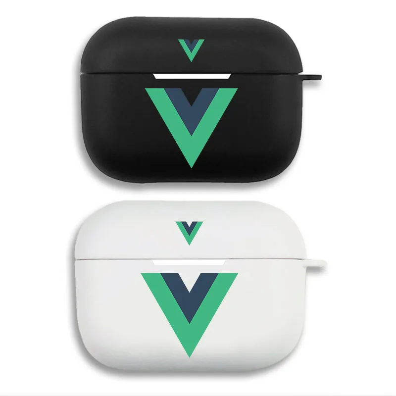 Vue.js - JavaScript Framework Logo Graphic Matte HD Print Soft Silicone Airpods Case