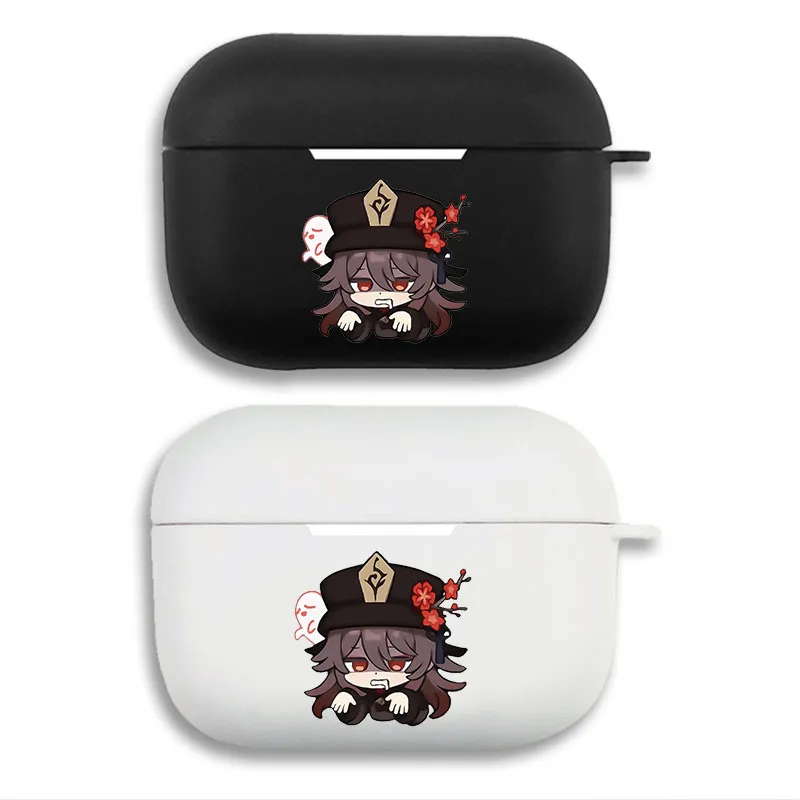 Original God Hu Tao - Cute Chibi Anime Matte HD Print Soft Silicone Airpods Case