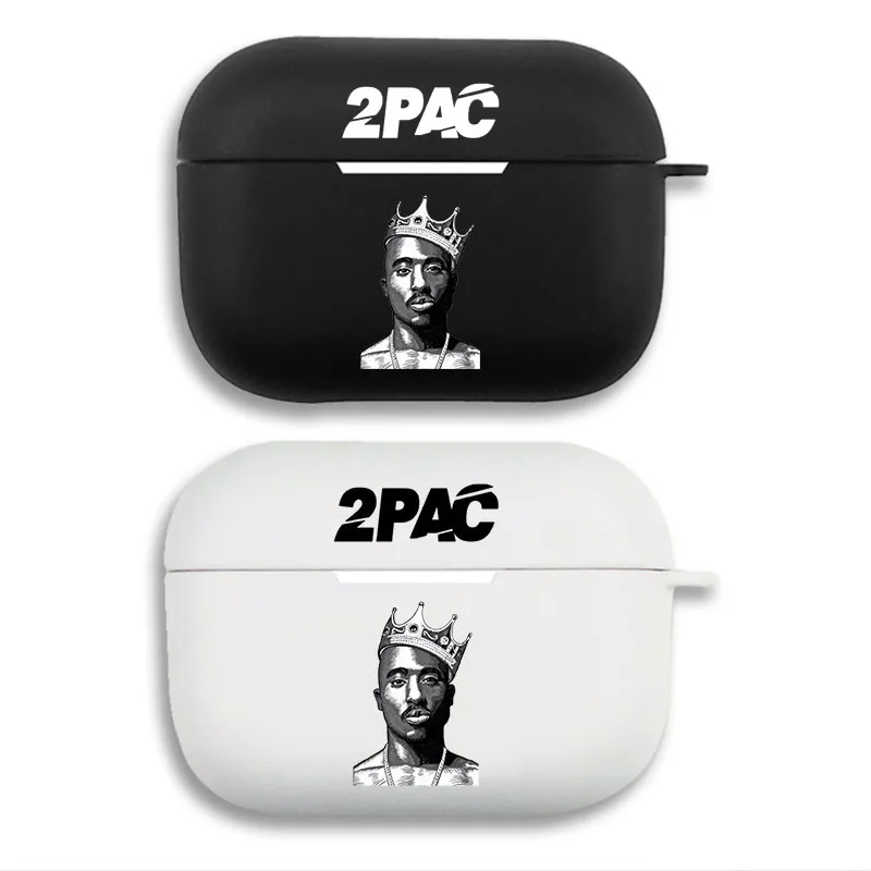 Tupac Shakur 2Pac Crown Hip Hop Graphic Airpods Case