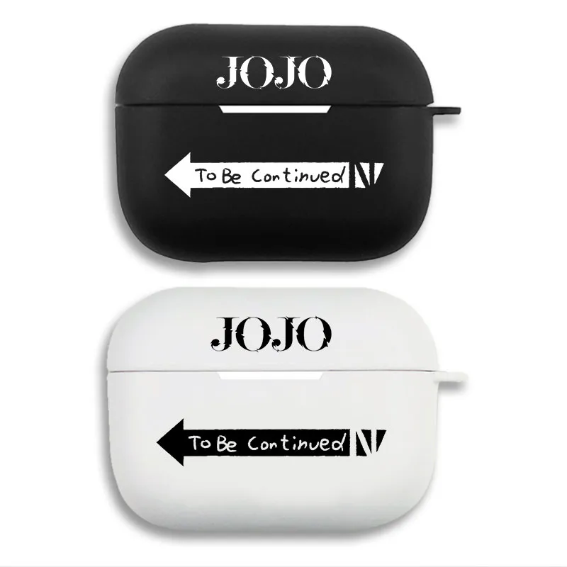 JOJO Anime To Be Continued Sign Protective Silicone AirPods Case
