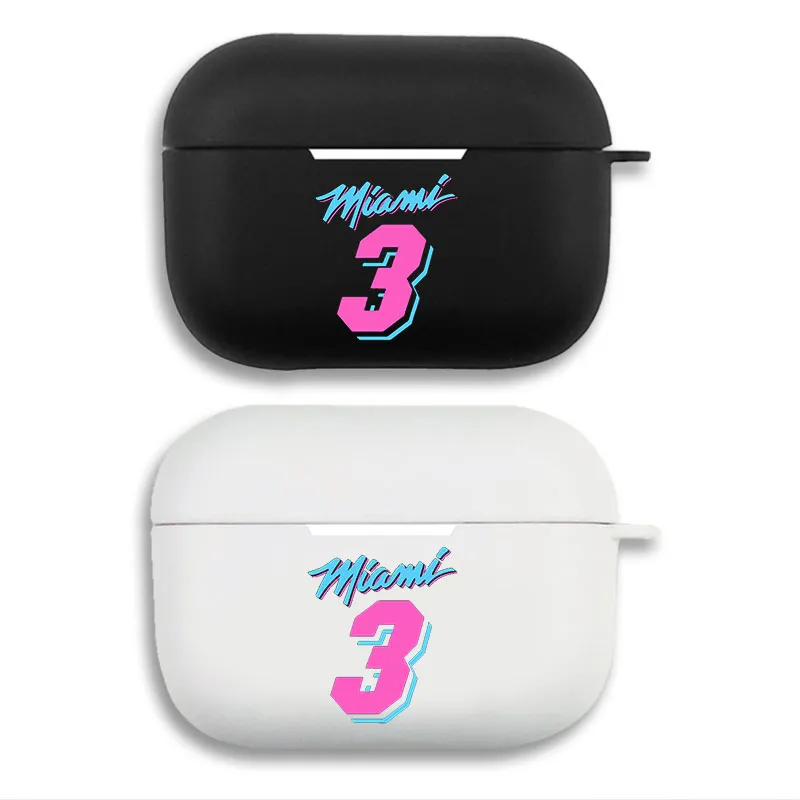 Miami Heat Dwyane Wade No 3 Vice City Logo AirPods Case