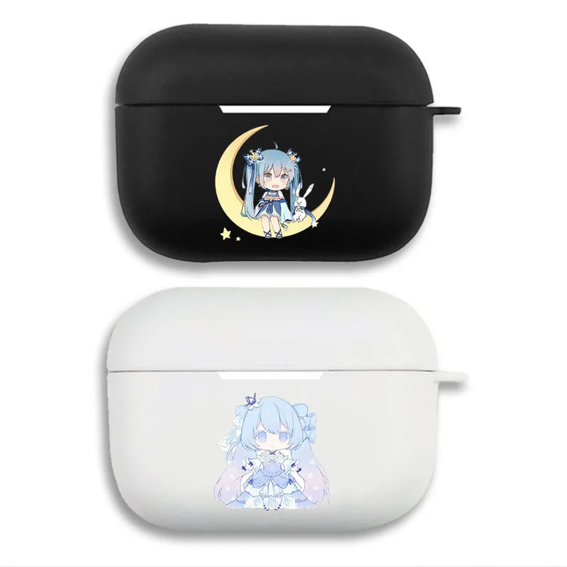 Vocaloid Star Snow Miku Moon Rabbit Anime Art Soft Silicone Airpods Case